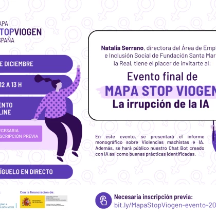 “Mapa Stop Viogen” presenta el 4 de diciembre su estudio sobre la irrupción de la IA en el ámbito de