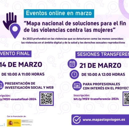 El “Mapa Stop Viogen” celebrará este mes de marzo su evento final y sesiones de transferencia