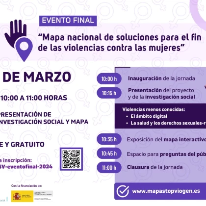 El “Mapa Stop Viogen” celebrará este mes de marzo su evento final y sesiones de transferencia